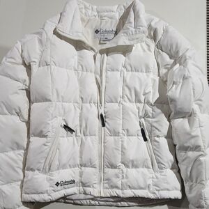 Columbia Women's White Puffer Jacket Size L